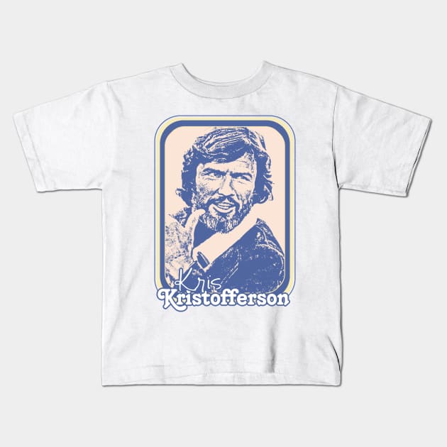 Kris Kristofferson // Retro Style Country Music Fan Gift Kids T-Shirt by DankFutura